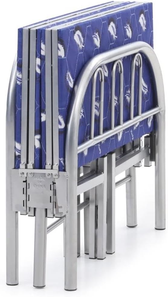 Hodedah Import Folding Bed, Twin, Silver
