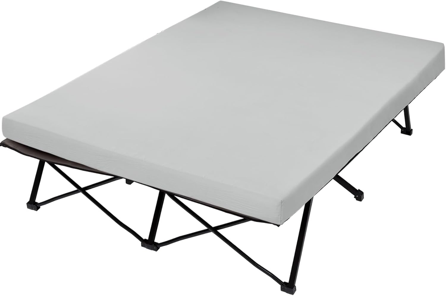 CYMULA Camping Cot Mattress 2in Memory Foam Sleeping Pad,Soft Warm Non-Slip Camping Mattress Topper with Retaining for Adults,Portable Roll up Pad for Travel(75 x30)（only Mattress）