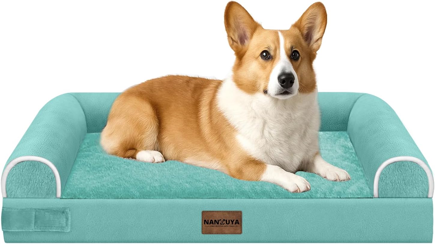 Large Dog Bed Orthopedic Washable: Beds Bolster XL Bed Large Big Dogs Memory Foam Couch Sofa Waterproof with Removable Cover