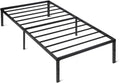 Amazon Basics Bed Frame with Storage, Foldable Metal Platform, Sturdy Steel, No Box Spring Needed, 14-inch High, Tool-Free Setup, Queen Size, Black