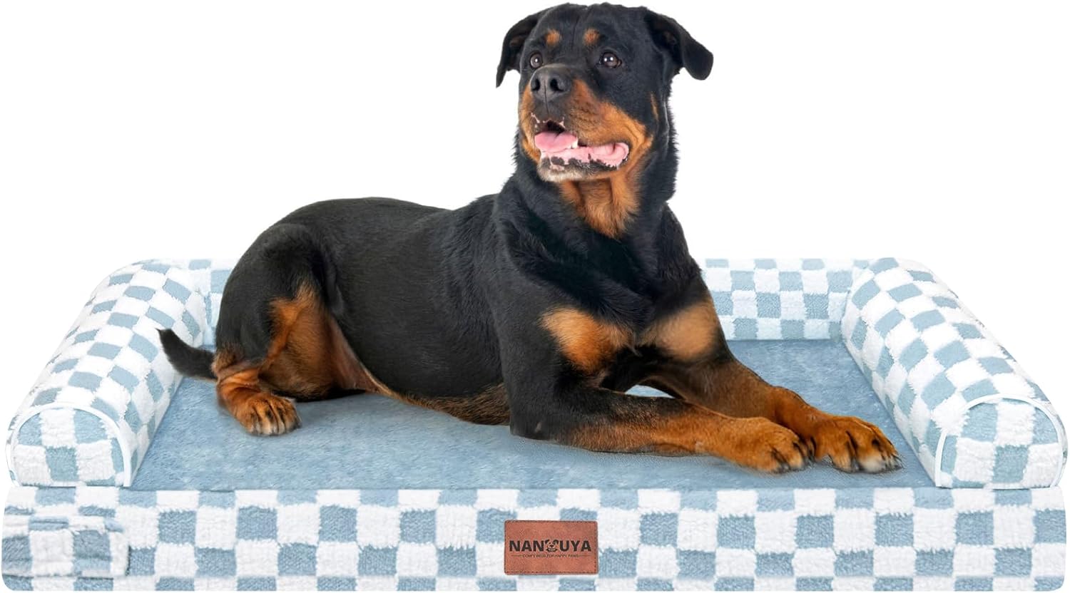 Large Dog Bed Orthopedic Washable: Beds Bolster XL Bed Large Big Dogs Memory Foam Couch Sofa Waterproof with Removable Cover