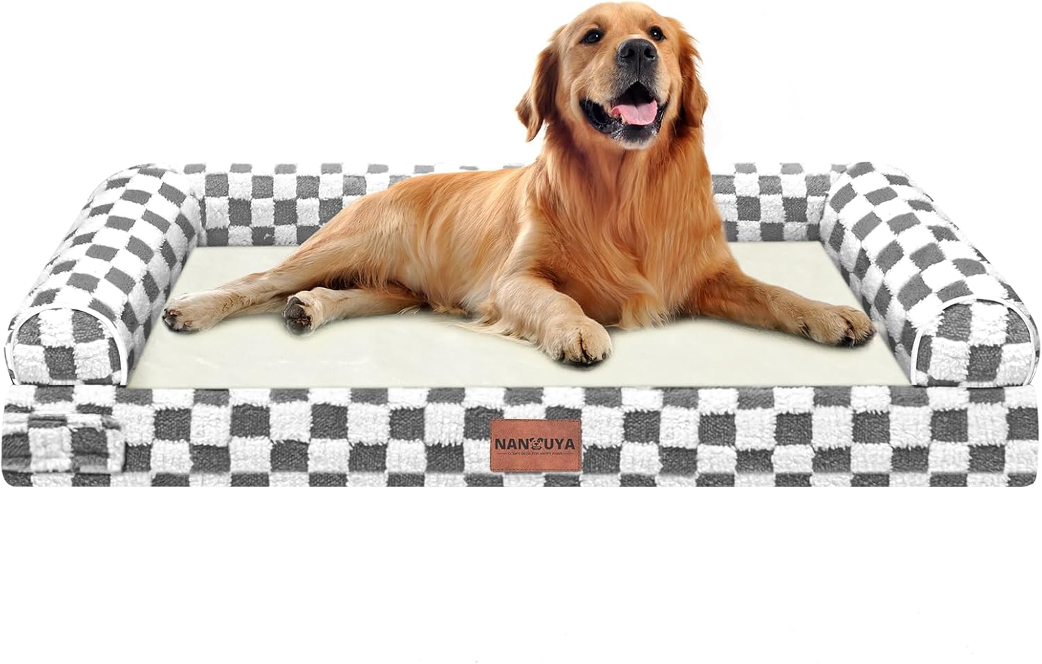 Large Dog Bed Orthopedic Washable: Beds Bolster XL Bed Large Big Dogs Memory Foam Couch Sofa Waterproof with Removable Cover