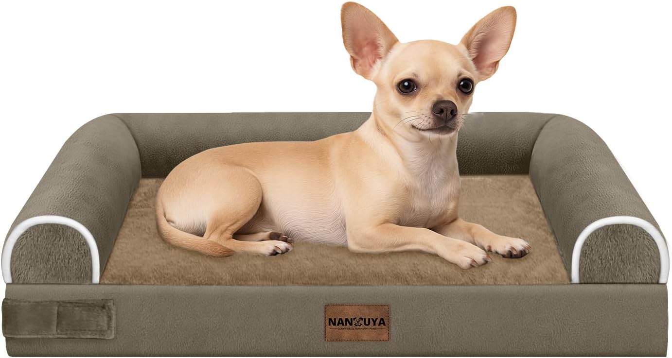 Large Dog Bed Orthopedic Washable: Beds Bolster XL Bed Large Big Dogs Memory Foam Couch Sofa Waterproof with Removable Cover