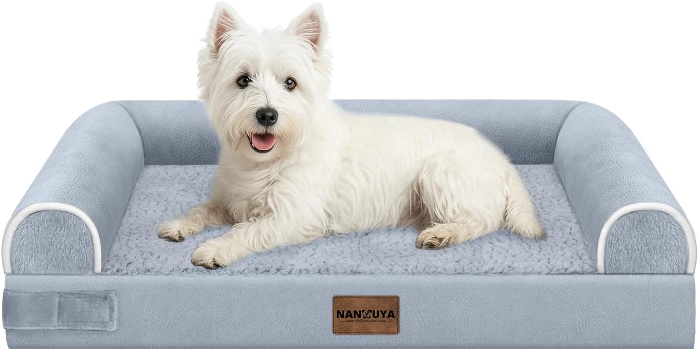 Large Dog Bed Orthopedic Washable: Beds Bolster XL Bed Large Big Dogs Memory Foam Couch Sofa Waterproof with Removable Cover