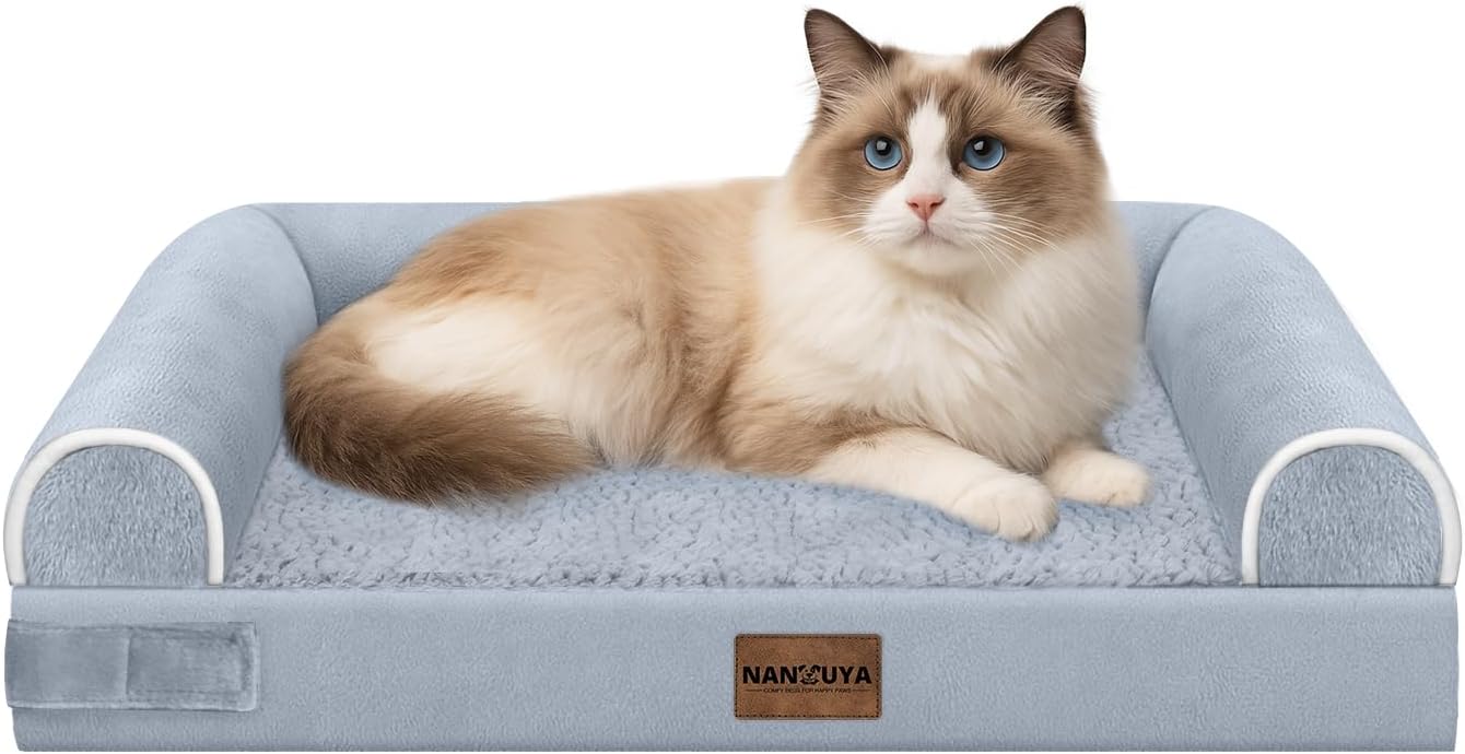 Large Dog Bed Orthopedic Washable: Beds Bolster XL Bed Large Big Dogs Memory Foam Couch Sofa Waterproof with Removable Cover