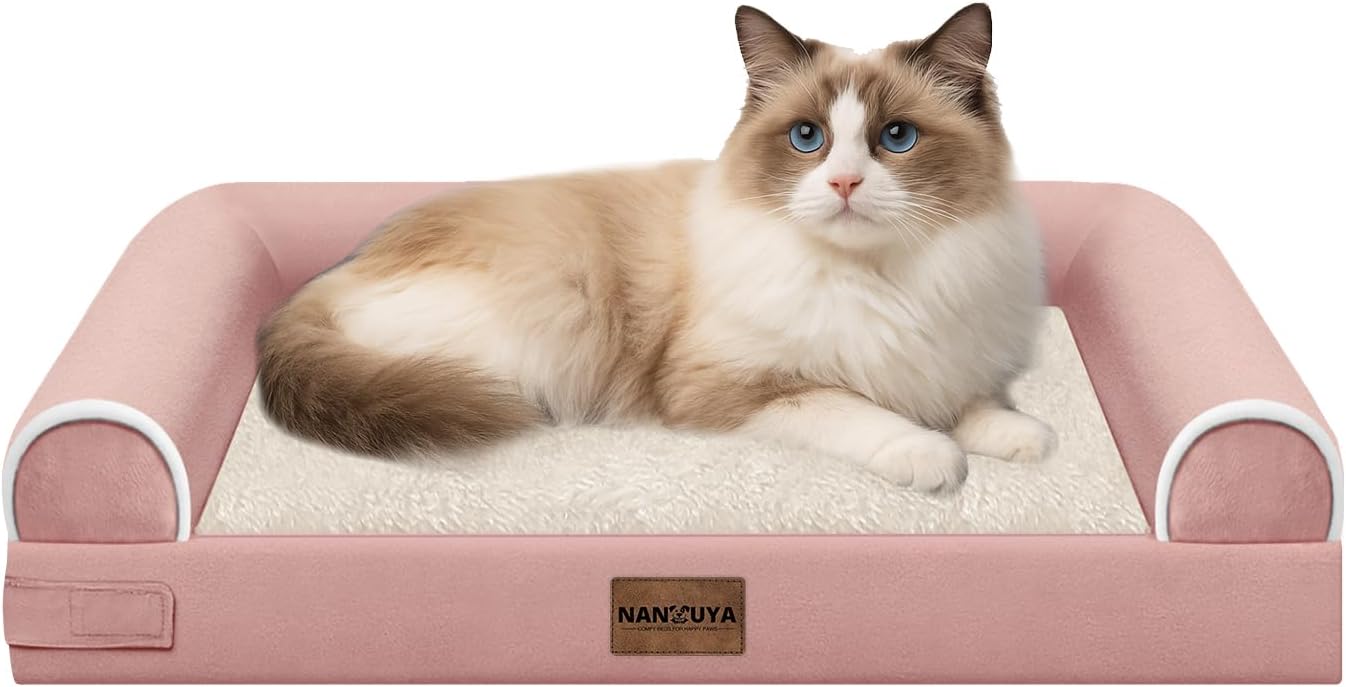 Large Dog Bed Orthopedic Washable: Beds Bolster XL Bed Large Big Dogs Memory Foam Couch Sofa Waterproof with Removable Cover