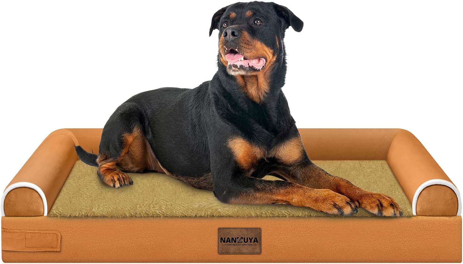 Large Dog Bed Orthopedic Washable: Beds Bolster XL Bed Large Big Dogs Memory Foam Couch Sofa Waterproof with Removable Cover