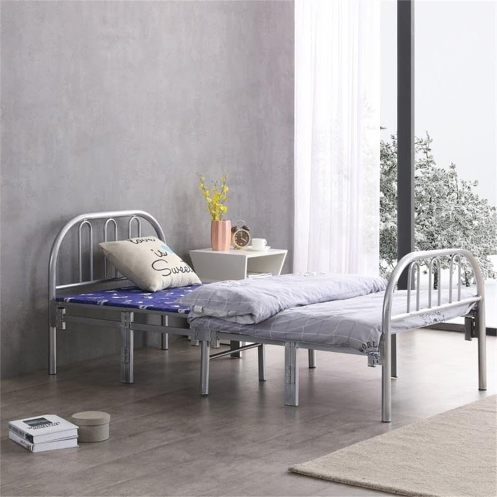 Hodedah Import Folding Bed, Twin, Silver