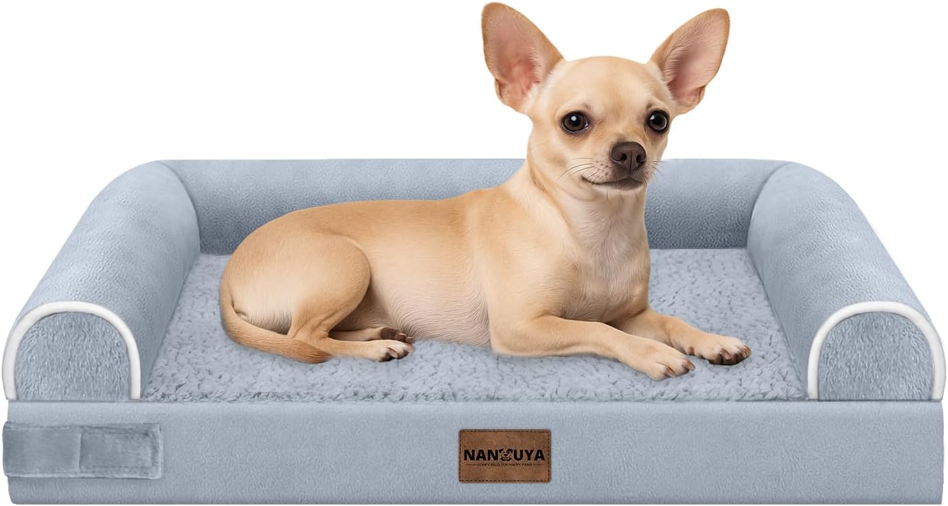 Large Dog Bed Orthopedic Washable: Beds Bolster XL Bed Large Big Dogs Memory Foam Couch Sofa Waterproof with Removable Cover