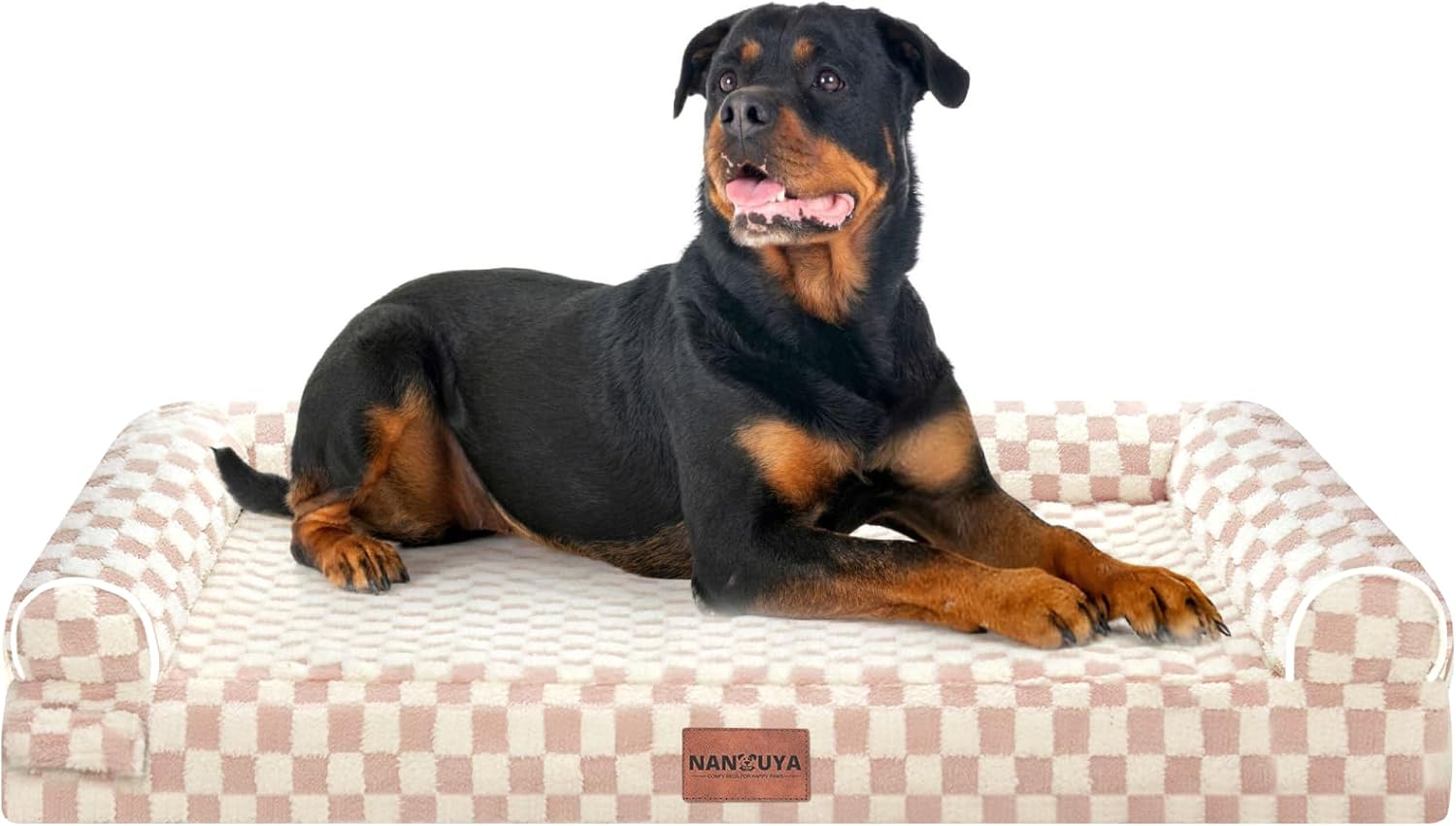 Large Dog Bed Orthopedic Washable: Beds Bolster XL Bed Large Big Dogs Memory Foam Couch Sofa Waterproof with Removable Cover