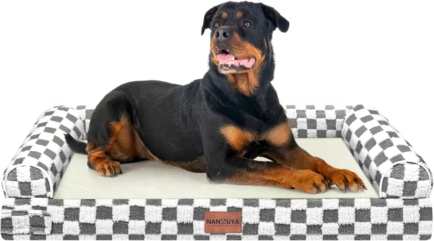 Large Dog Bed Orthopedic Washable: Beds Bolster XL Bed Large Big Dogs Memory Foam Couch Sofa Waterproof with Removable Cover