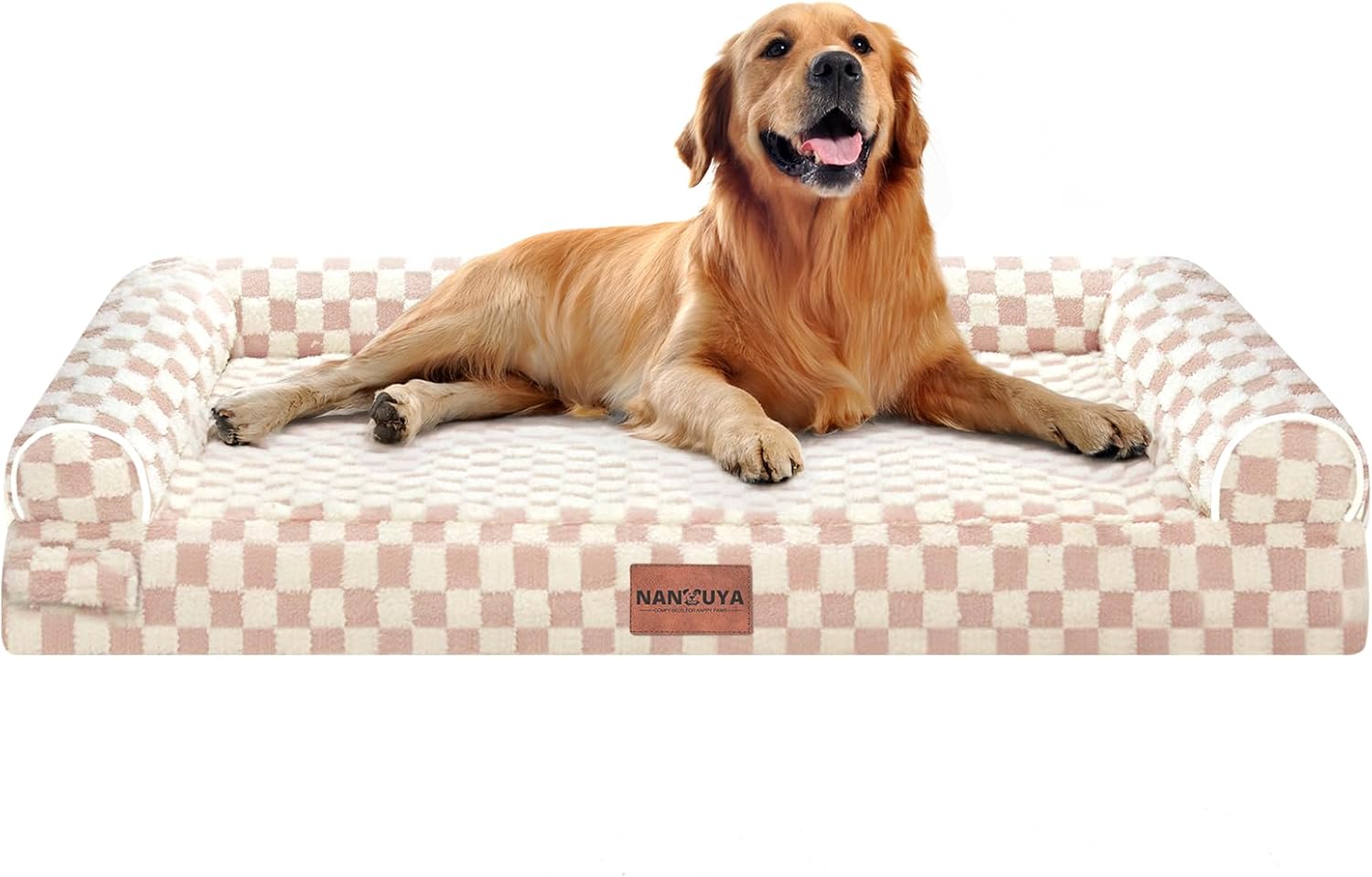 Large Dog Bed Orthopedic Washable: Beds Bolster XL Bed Large Big Dogs Memory Foam Couch Sofa Waterproof with Removable Cover