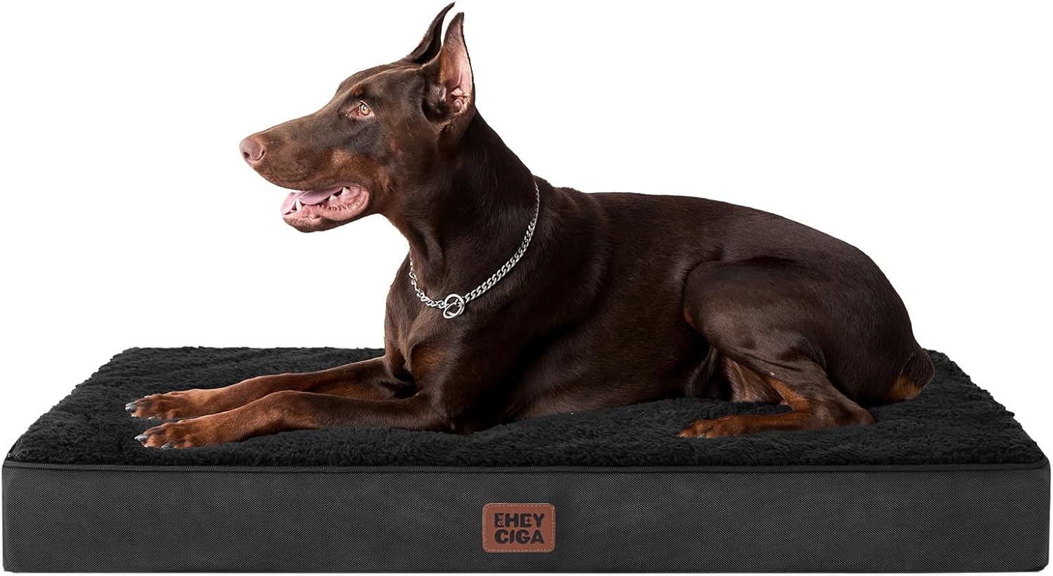 EHEYCIGA Orthopedic XL Dog Beds for Extra Large Dogs with Removable Washable Cover for Crate, Grey, 41x27