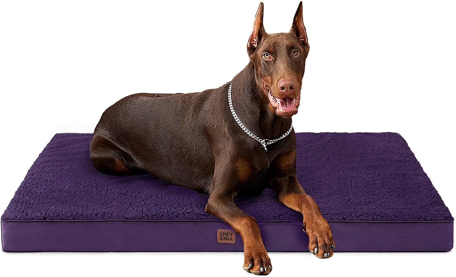 EHEYCIGA Orthopedic XL Dog Beds for Extra Large Dogs with Removable Washable Cover for Crate, Grey, 41x27