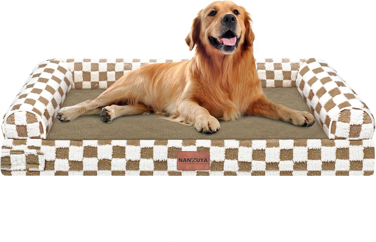 Large Dog Bed Orthopedic Washable: Beds Bolster XL Bed Large Big Dogs Memory Foam Couch Sofa Waterproof with Removable Cover