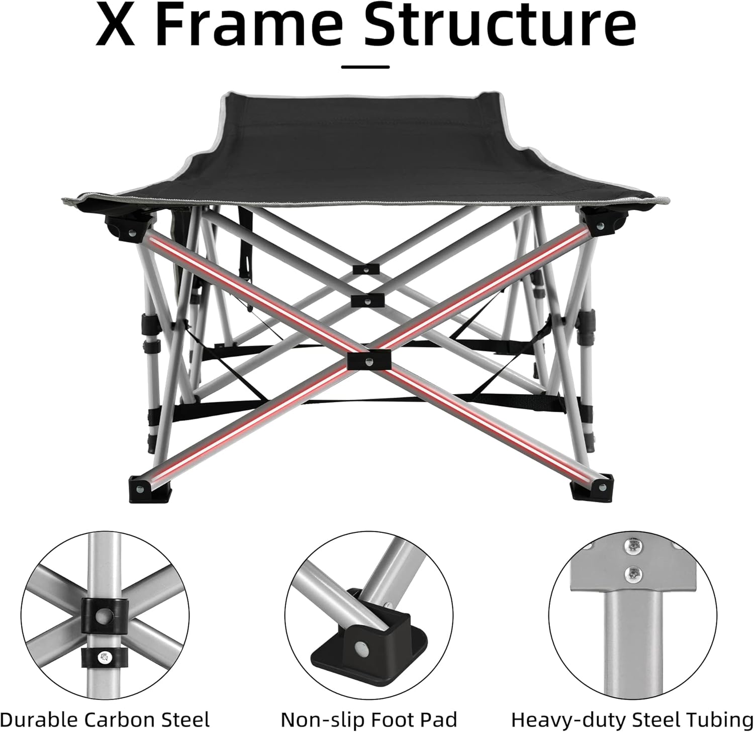 Portable Camping Cot, Sleeping Cot for Adult, 28" Extra Wide Heavy Duty Folding Cot Max Load 600LBS with Thick Mattress, Portable Camping Bed for Camp Outdoor/Office, Home Nap (Blue)