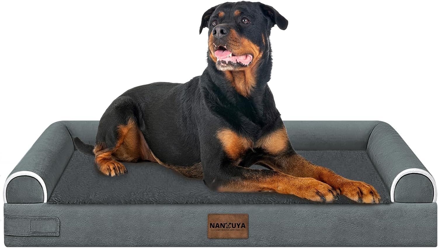 Large Dog Bed Orthopedic Washable: Beds Bolster XL Bed Large Big Dogs Memory Foam Couch Sofa Waterproof with Removable Cover