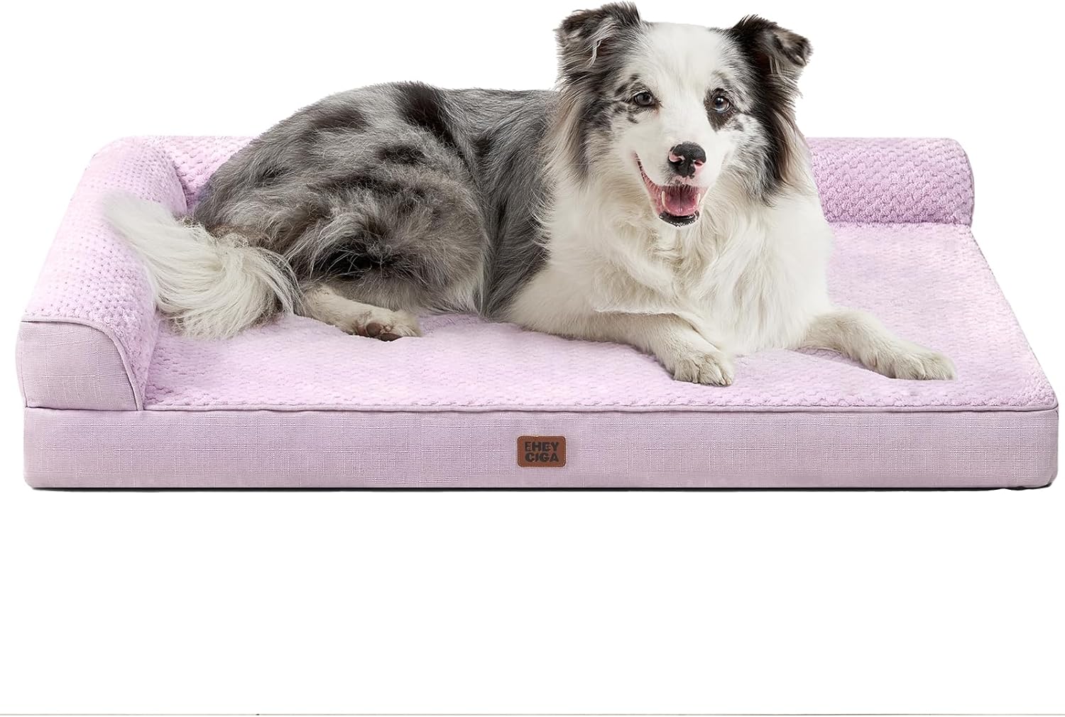 EHEYCIGA Orthopedic Dog Bed Medium Size Dogs, Memory Foam Dog Bed with Washable Removable Cover, Waterproof Pet Sofa Couch for Crate with Nonskid Bottom, 30x20x6, Grey