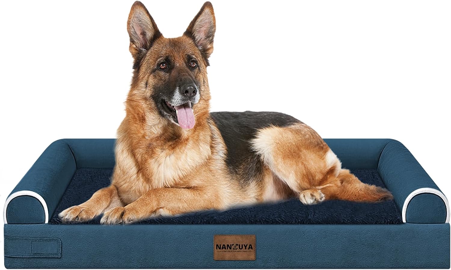 Large Dog Bed Orthopedic Washable: Beds Bolster XL Bed Large Big Dogs Memory Foam Couch Sofa Waterproof with Removable Cover