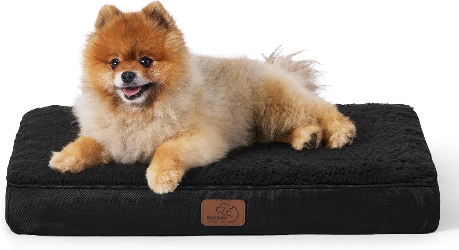 Bedsure Dog Beds Large Sized Dog - Comfy Flat Pet Beds with Removable Washable Cover, Orthopedic Egg Crate Foam Puppy Mat, Suitable for Pet Up to 65 lbs