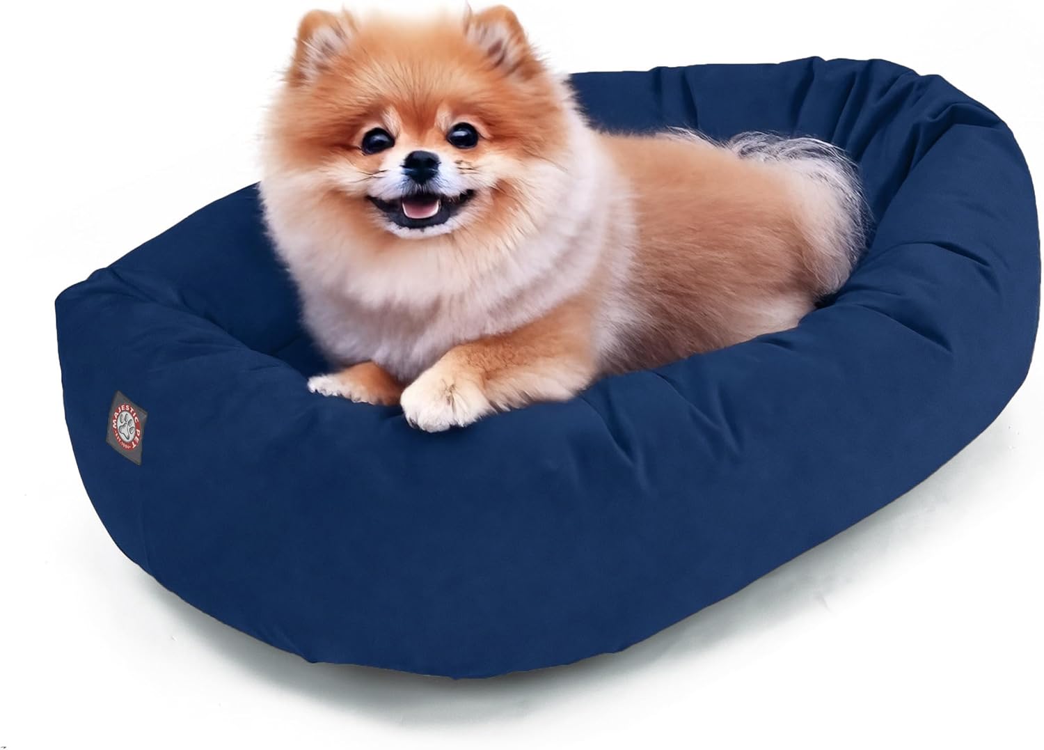 Majestic Pet 52 Inch Suede Calming Dog Bed Washable 52x35x11 (Inch) – Cozy Soft Round Donut Dog Bed with Spine Support for Dogs to Rest Their Head - Pet Bed X- Large – Sage