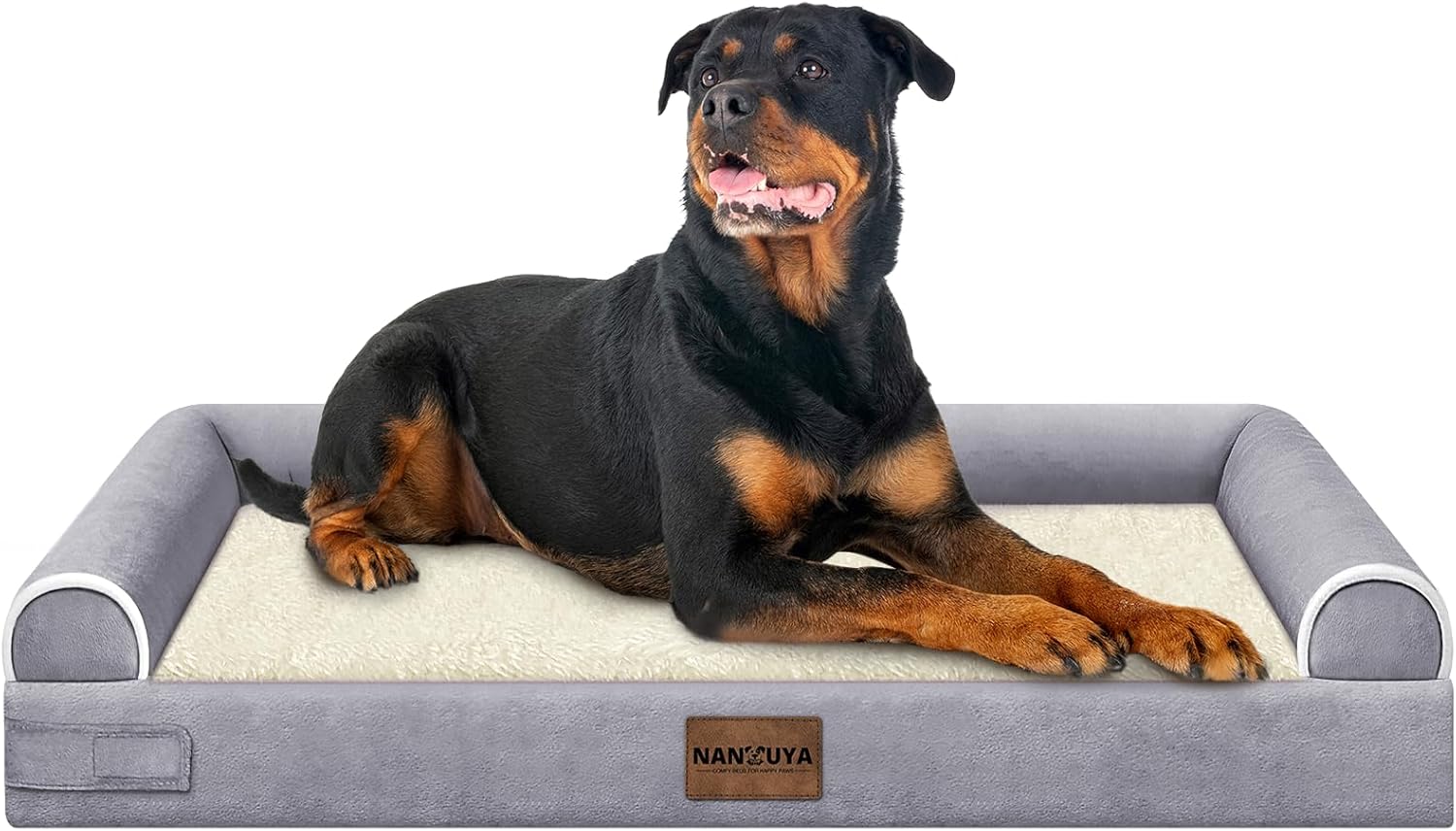 Large Dog Bed Orthopedic Washable: Beds Bolster XL Bed Large Big Dogs Memory Foam Couch Sofa Waterproof with Removable Cover