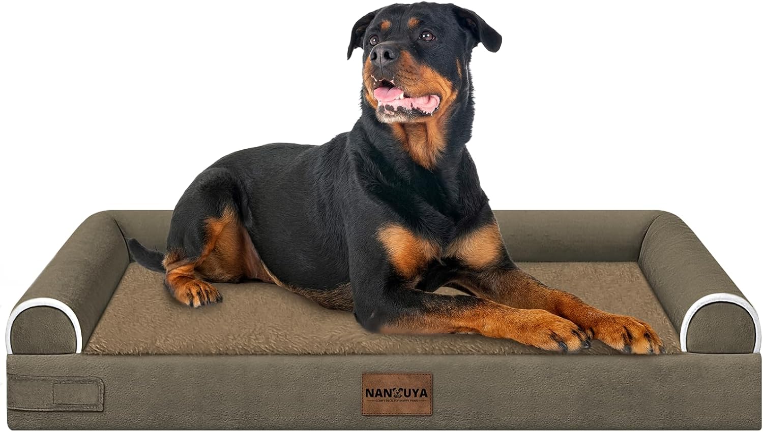 Large Dog Bed Orthopedic Washable: Beds Bolster XL Bed Large Big Dogs Memory Foam Couch Sofa Waterproof with Removable Cover