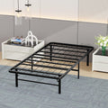 BestMassage | Twin Bed Frame | Metal | Heavy Duty Steel Slats with 6 Legs | Foldable | Sturdy, No Box Spring Needed | Easy to Assemble with Under-Bed Storage | Furniture for Home, Dorms