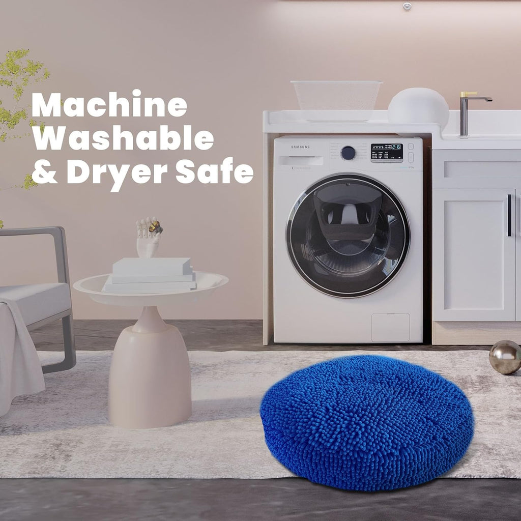 Muddy Mat®Cloud K-9 Bed for Dogs & Cats, Soft & Relaxing Donut Dog Bed, Chenille Material, Removable Cover, Washable & Dryer Safe–Navy Blue Medium(35'x35')