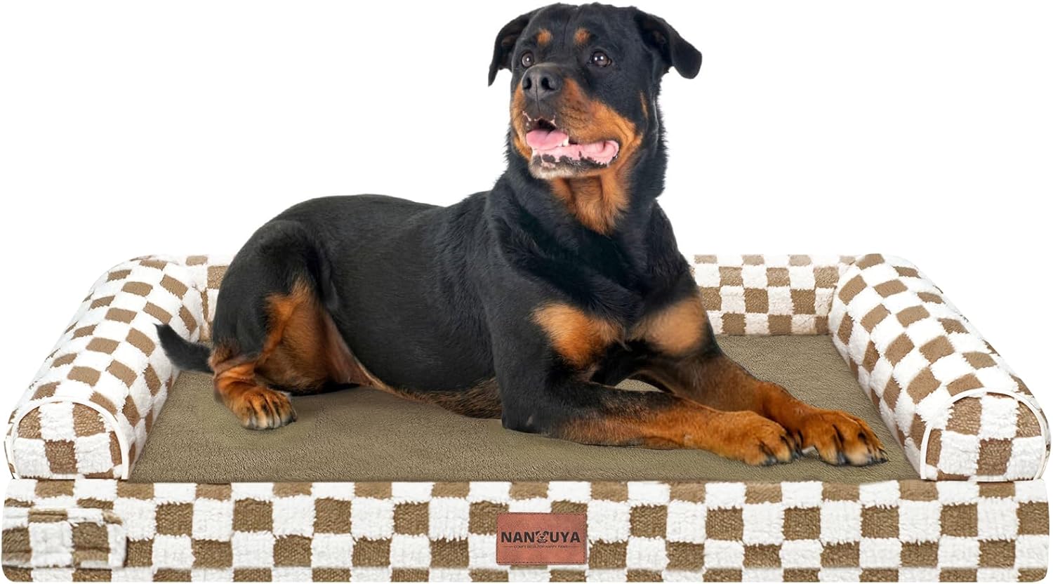 Large Dog Bed Orthopedic Washable: Beds Bolster XL Bed Large Big Dogs Memory Foam Couch Sofa Waterproof with Removable Cover