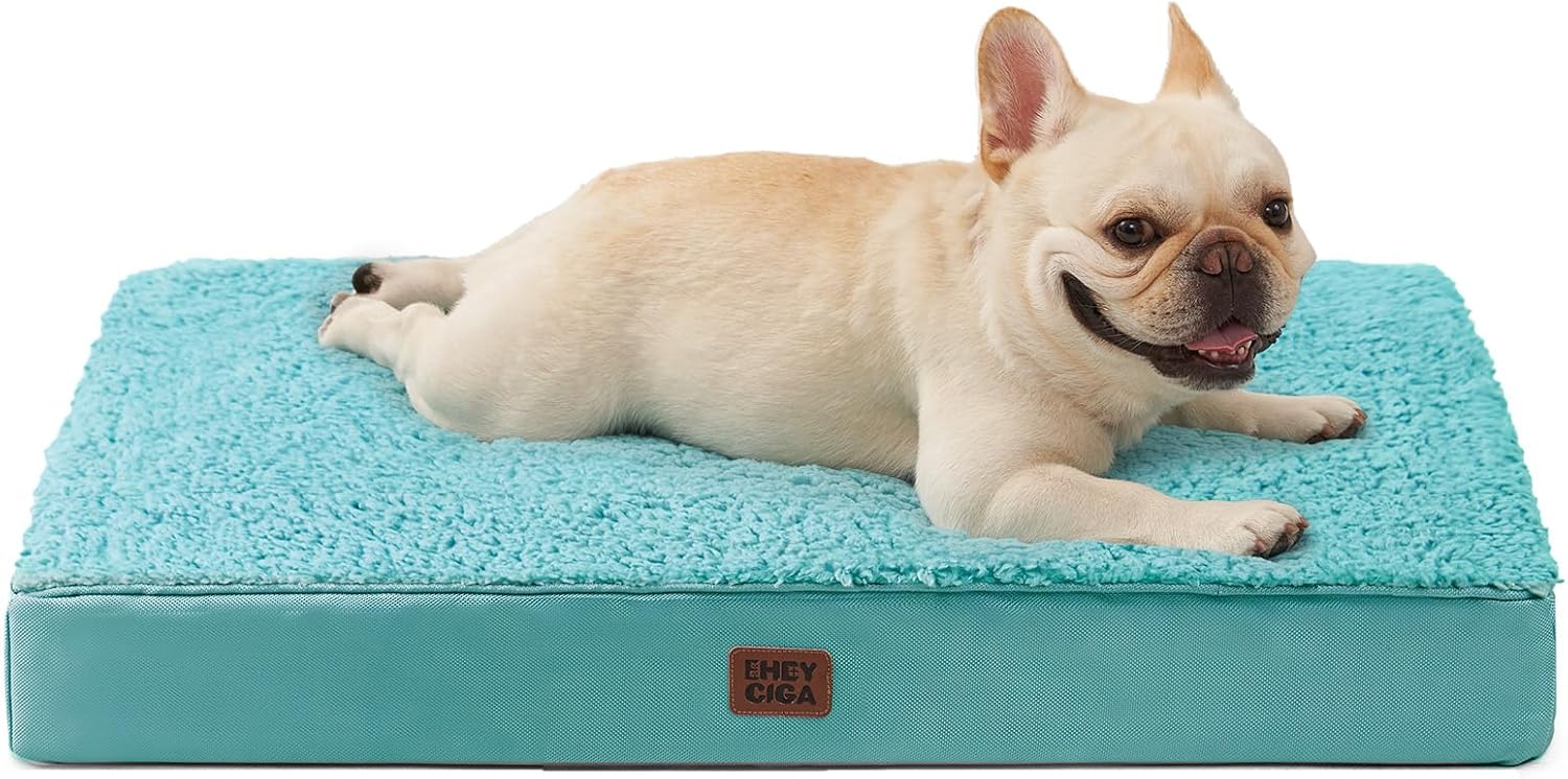 EHEYCIGA Orthopedic XL Dog Beds for Extra Large Dogs with Removable Washable Cover for Crate, Grey, 41x27