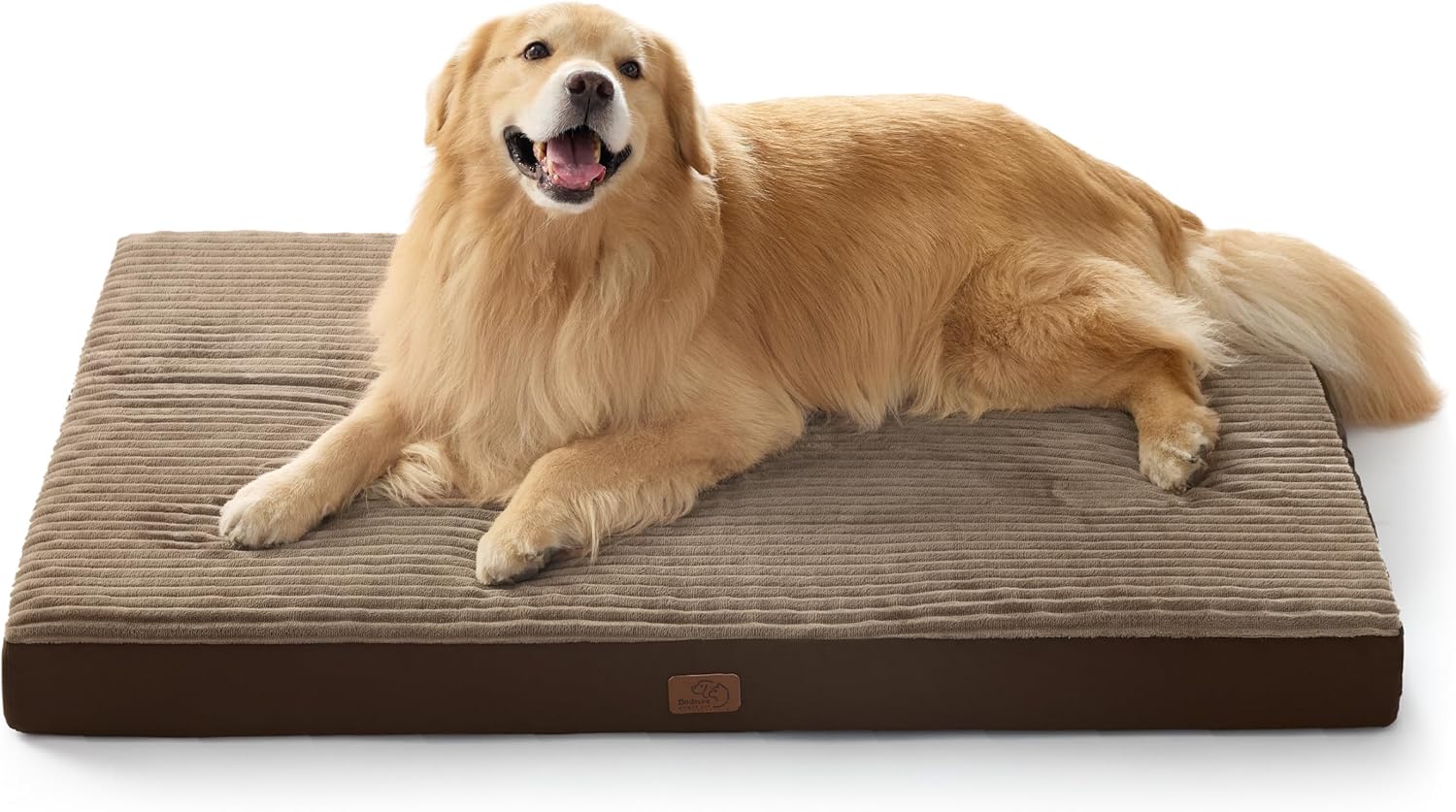 Bedsure XL Dog Bed for Crate - Large Orthopedic Pet Beds with Removable Machine Washable Cover, NOT Waterproof Egg Crate Foam Puppy Mat, Suitable for Pet Up to 80 lbs, 41"x27"x3.3", Not for Chewers