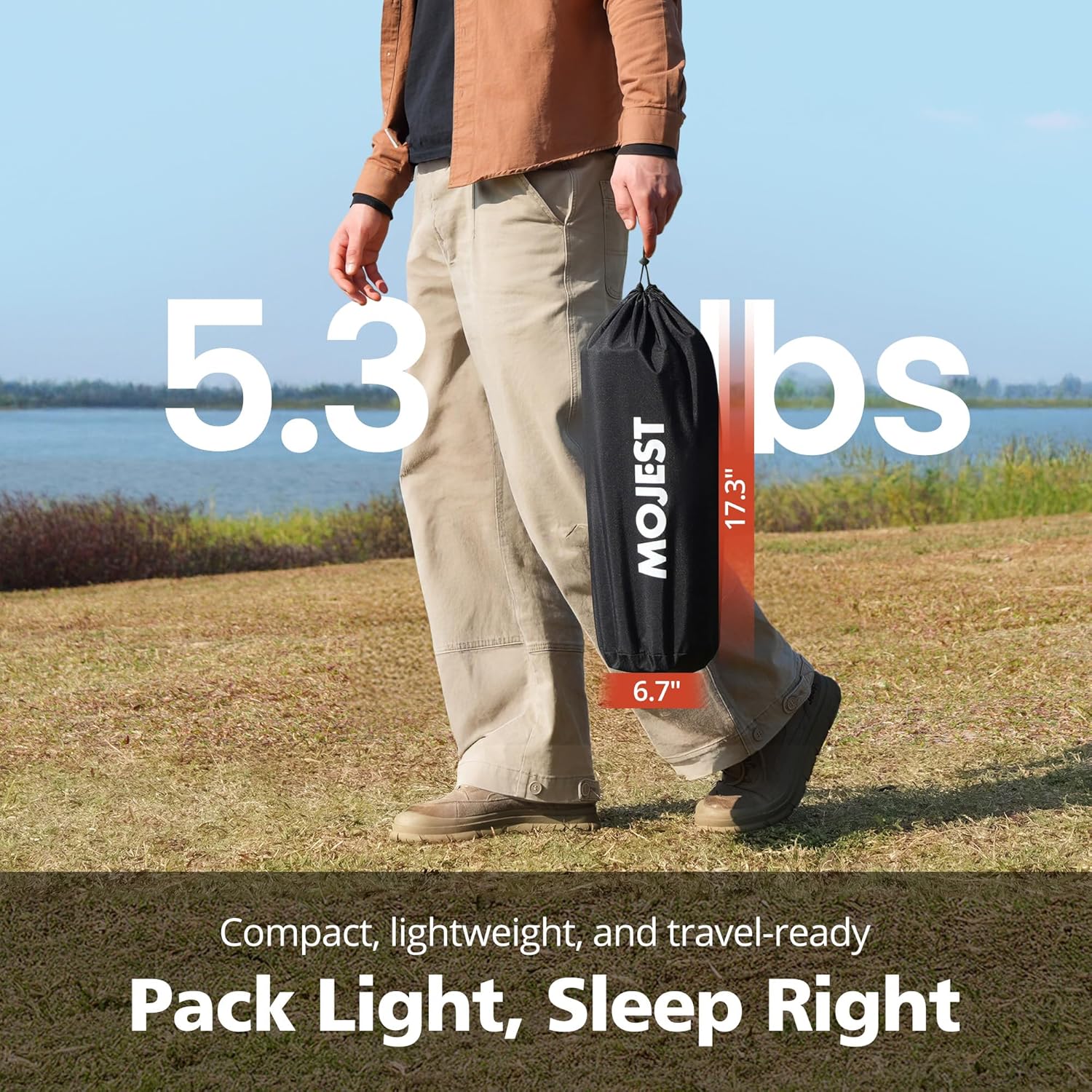 Ultralight Camping Cot for Adults - Portable Folding Camping Bed, Supports 350 lbs - Lightweight for Travel, Camping, Hiking, Backpacking, Mountaineering, Black