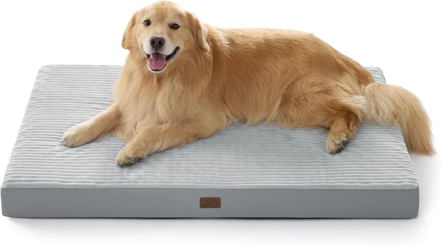 Bedsure XL Dog Bed for Crate - Large Orthopedic Pet Beds with Removable Machine Washable Cover, NOT Waterproof Egg Crate Foam Puppy Mat, Suitable for Pet Up to 80 lbs, 41"x27"x3.3", Not for Chewers