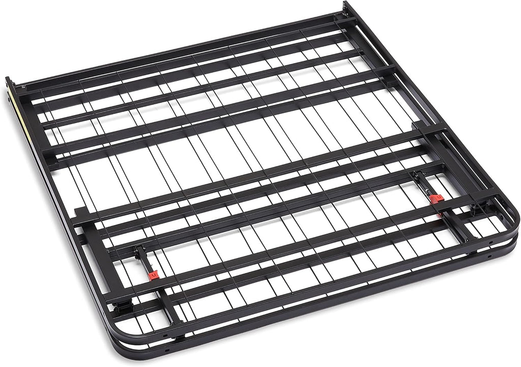 Amazon Basics Foldable Metal Platform Bed Frame with Tool Free Setup, 14 Inches High, Sturdy Steel Frame, No Box Spring Needed, Twin XL, Black