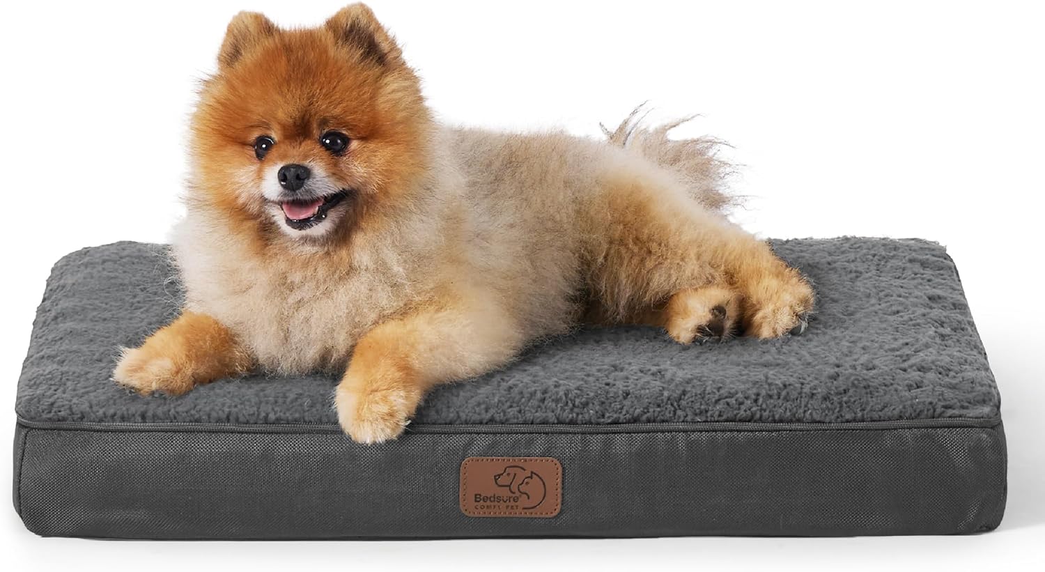 Bedsure Dog Beds Large Sized Dog - Comfy Flat Pet Beds with Removable Washable Cover, Orthopedic Egg Crate Foam Puppy Mat, Suitable for Pet Up to 65 lbs