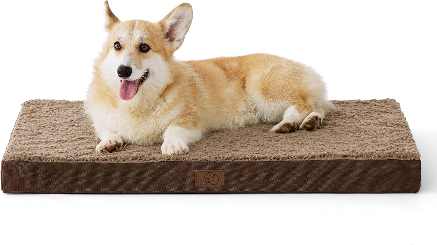Bedsure Dog Beds Large Sized Dog - Comfy Flat Pet Beds with Removable Washable Cover, Orthopedic Egg Crate Foam Puppy Mat, Suitable for Pet Up to 65 lbs