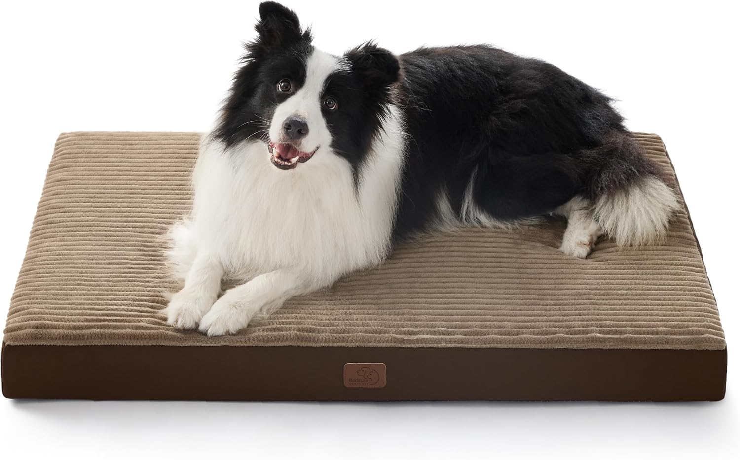 Bedsure XL Dog Bed for Crate - Large Orthopedic Pet Beds with Removable Machine Washable Cover, NOT Waterproof Egg Crate Foam Puppy Mat, Suitable for Pet Up to 80 lbs, 41"x27"x3.3", Not for Chewers