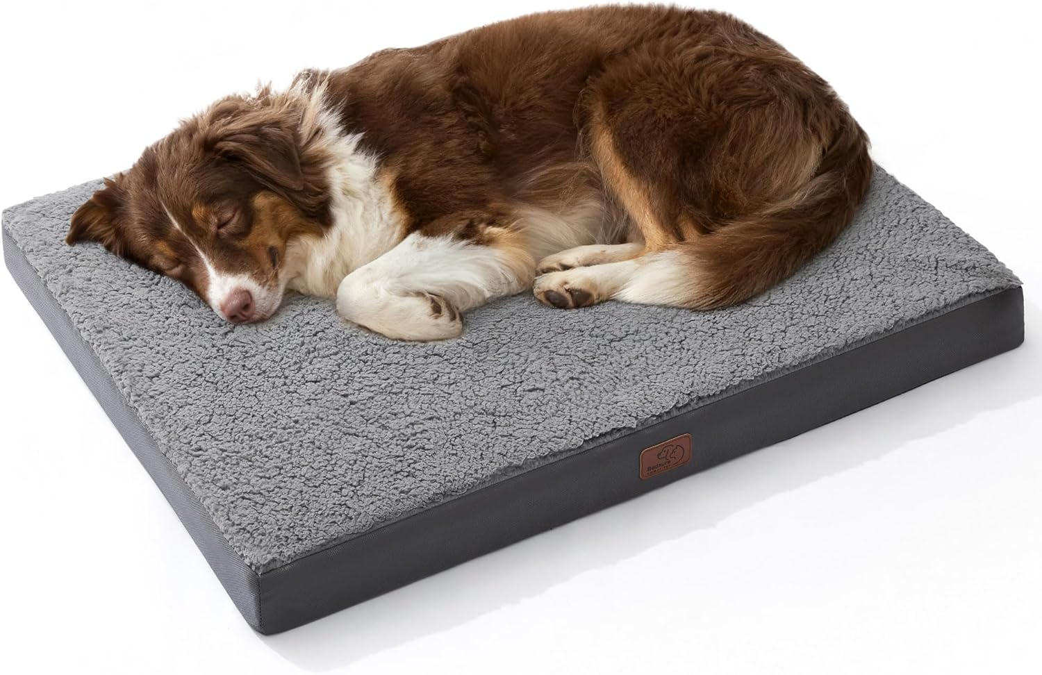 Bedsure Dog Beds Large Sized Dog - Comfy Flat Pet Beds with Removable Washable Cover, Orthopedic Egg Crate Foam Puppy Mat, Suitable for Pet Up to 65 lbs