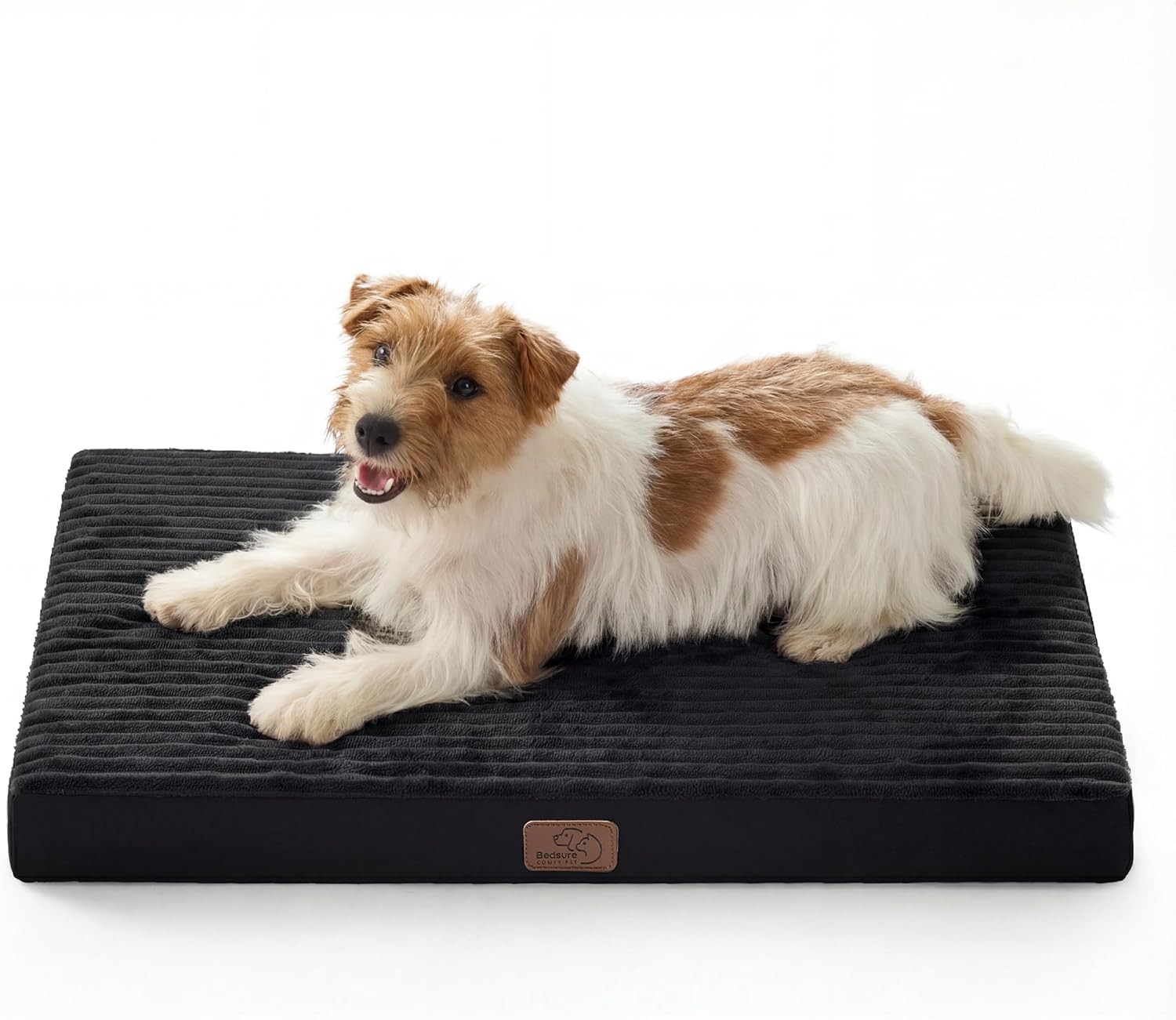 Bedsure XL Dog Bed for Crate - Large Orthopedic Pet Beds with Removable Machine Washable Cover, NOT Waterproof Egg Crate Foam Puppy Mat, Suitable for Pet Up to 80 lbs, 41"x27"x3.3", Not for Chewers