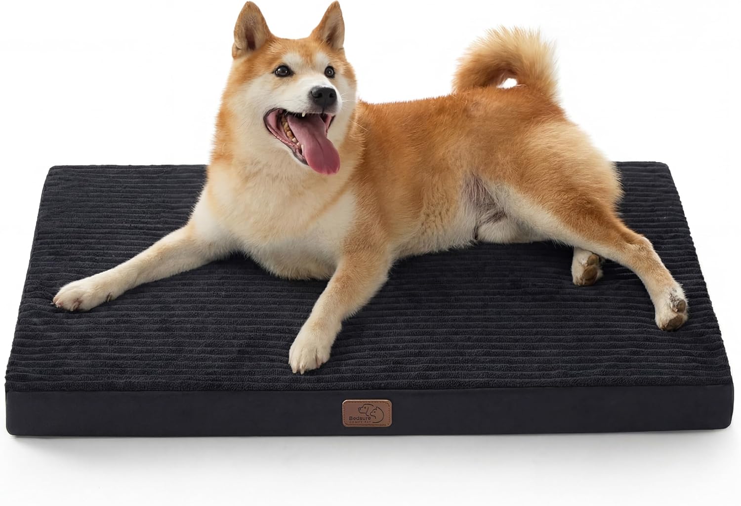 Bedsure XL Dog Bed for Crate - Large Orthopedic Pet Beds with Removable Machine Washable Cover, NOT Waterproof Egg Crate Foam Puppy Mat, Suitable for Pet Up to 80 lbs, 41"x27"x3.3", Not for Chewers